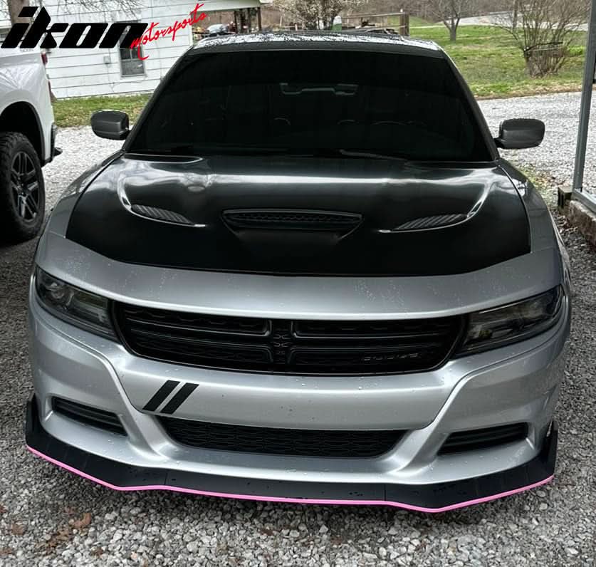 2015-2023 Dodge Charger SRT Style Car Hood Scoop Vent Black Aluminum