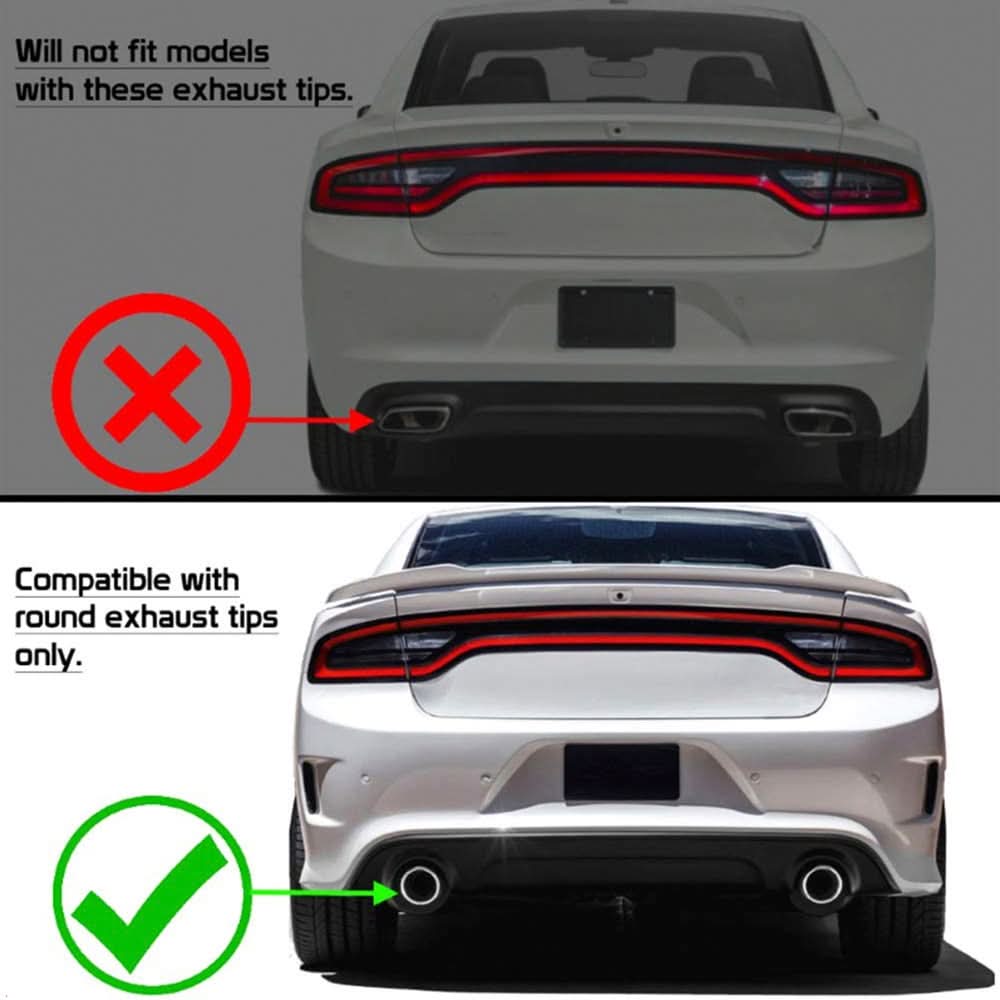 2015-2023 Dodge Charger SRT Rear Diffuser OEM Style Matte Black PP