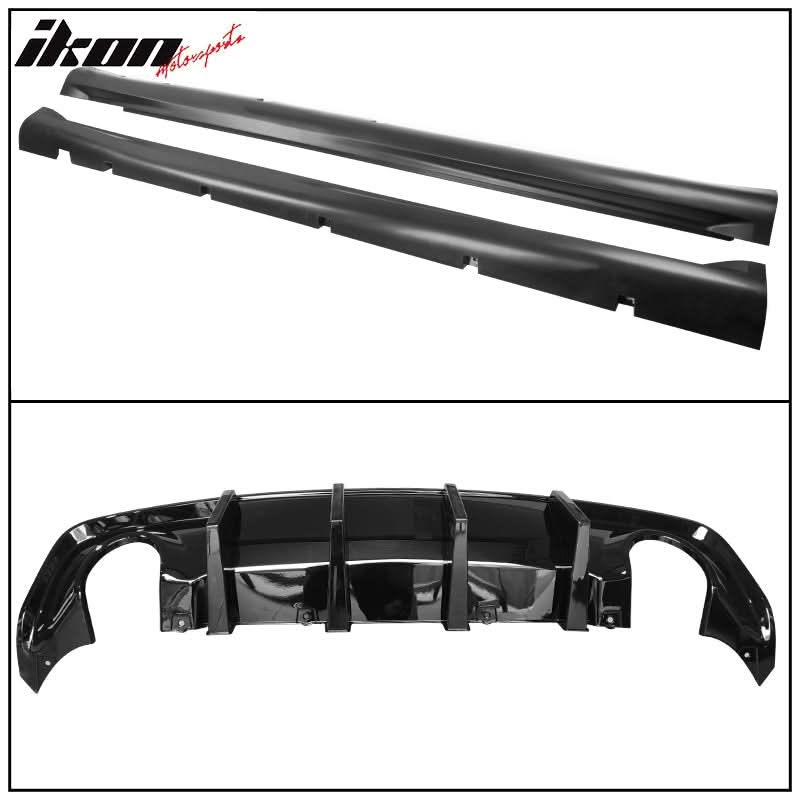 2015-2023 Dodge Charger Widebody Gloss Whole Bumper Kits Diffuser PP