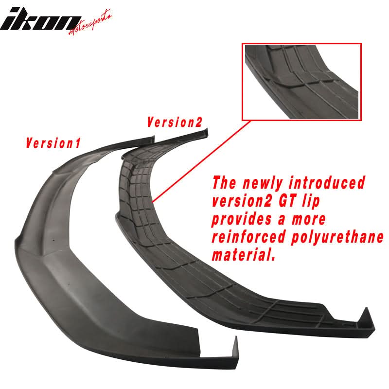 2016-2018 Honda Civic IKON GT Style Unpainted Front Lip Splitter PU