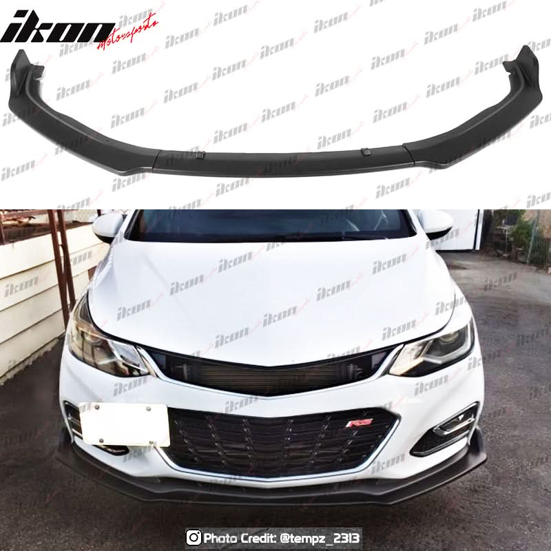 2016-2019 Chevy Cruze RS Front Lip OEM Style Unpainted Black Car Lip P