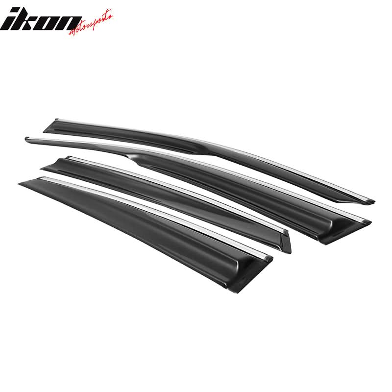 2016-2021 Honda Civic Sedan Smoke Chrome Mugen Window Visors Acylic