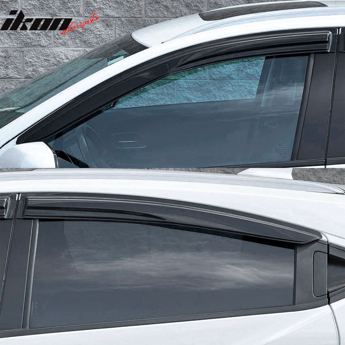 2016-2022 Honda HRV Window Visor Mugen Style Smoke Tinted Acrylic