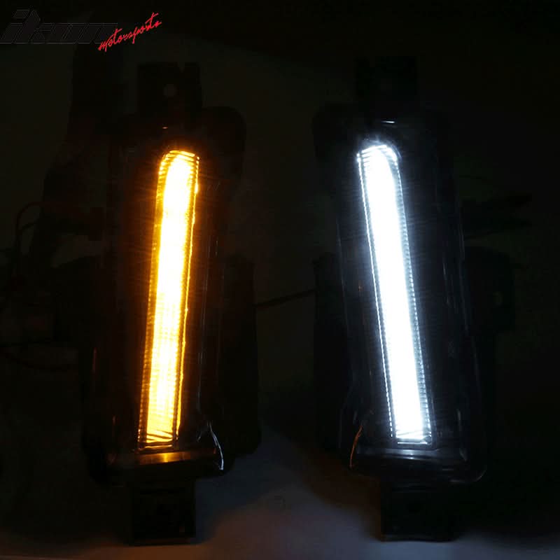 2016-2024 Chevy Camaro Clear Fog Lights w/ Amber Switchback Signal ABS