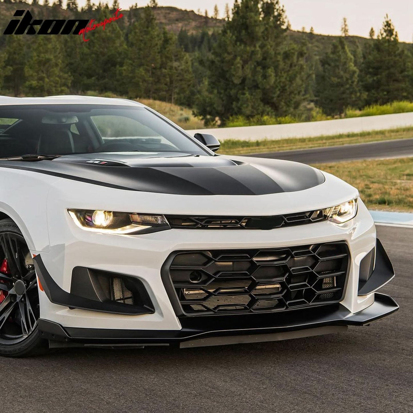 2016-2024 Chevrolet Camaro 1LE Style 2PCS Front Bumper Side Canards PP