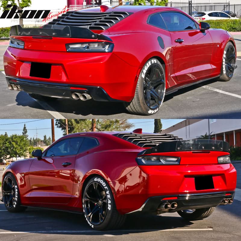 2016-2024 Chevy Camaro Unpainted Rear Side Window Louver Air Vent ABS