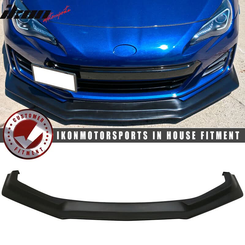 2017-2020 Subaru BRZ IKON Style Unpainted Black Front Bumper Lip PU