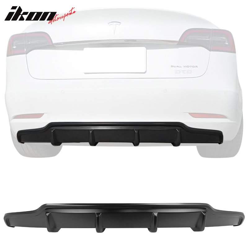 2017-2023 Tesla Model 3 V Style Unpainted Rear Bumper Lip Diffuser ABS
