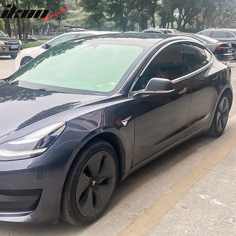 2017-2024 Tesla Model 3 Smoke Acrylic Window Visors Deflectors 4PCS