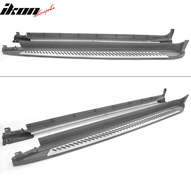 2018-2024 BMW X3 G01 Black Silver Running Boards Side Step Bars Pair