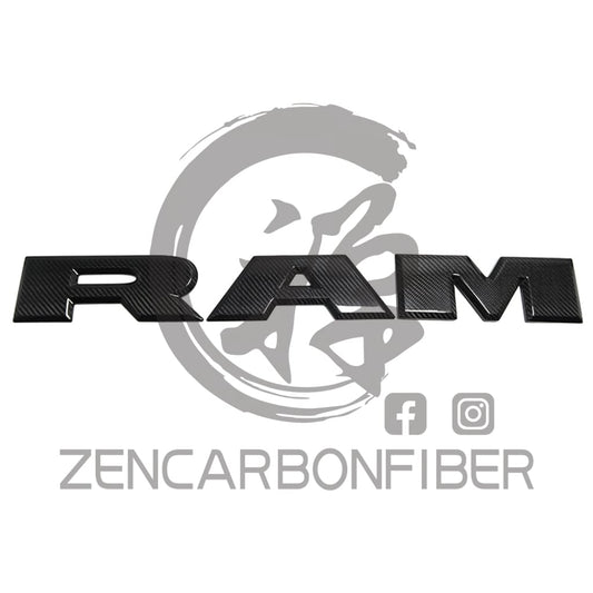2019+ Dodge RAM 1500/TRX Carbon Fiber Rear Tailgate Emblem Cover
