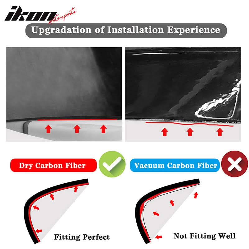 2020-2025 Chevy Corvette IKON Gloss Black Mirror Cap Dry Carbon Fiber
