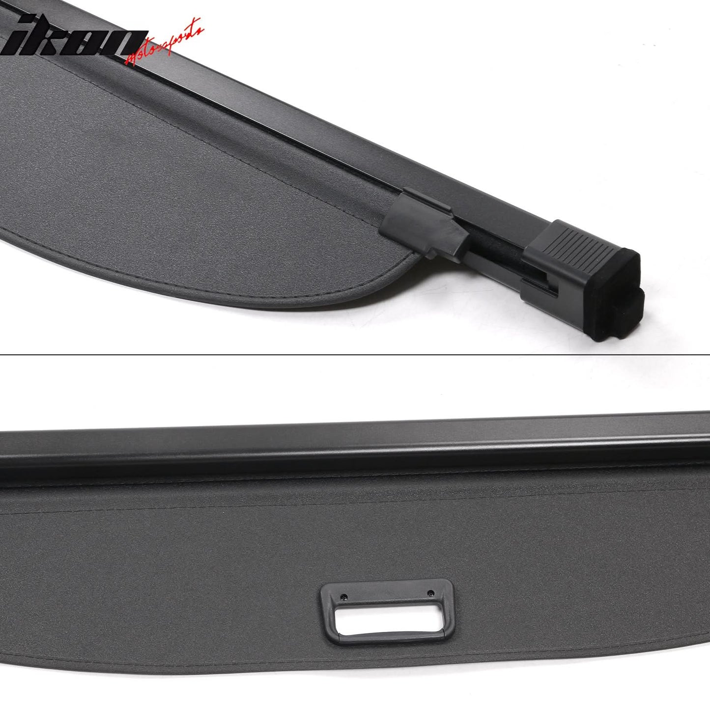 2021-2025 Nissan Rogue 4DR Black Rear Cargo Cover PVC Aluminum Rod