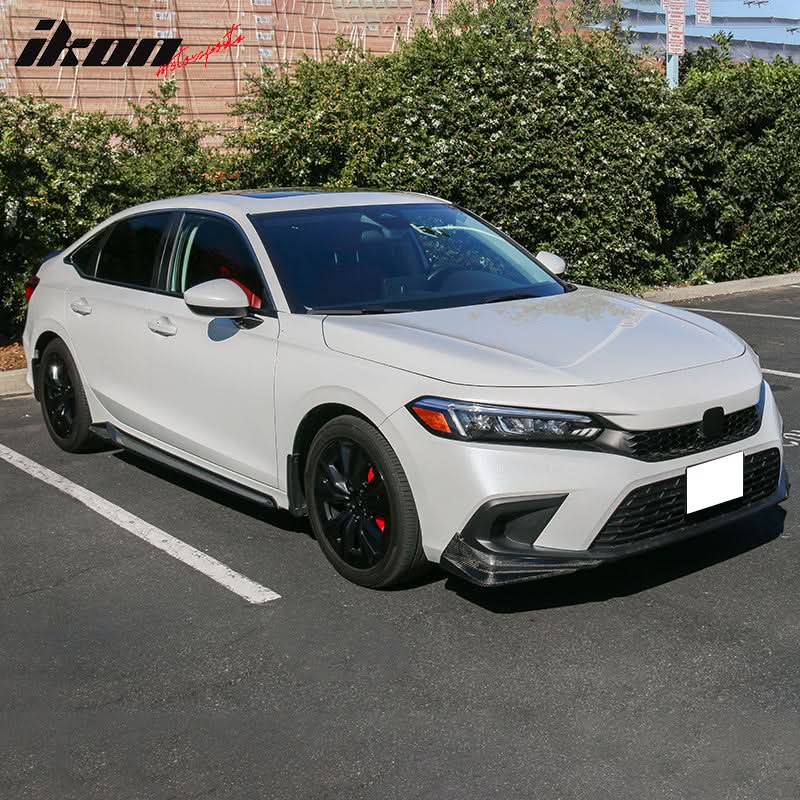 2022-2025 Honda Civic 11th Gen Sedan Side Skirt HPD Style Carbon Fiber