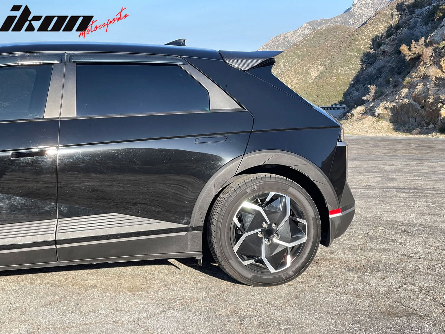 2022-2025 Hyundai Ioniq 5 Slim Style Black Window Visors Acrylic 4PCS