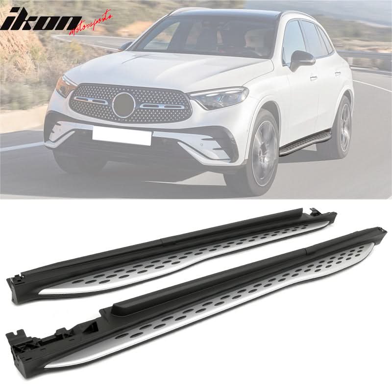 2023-2025 Benz GLC300 OE Style Black Running Board Aluminum Plastic