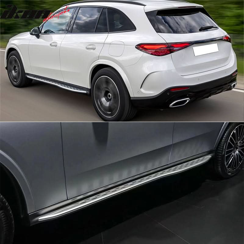 2023-2025 Benz GLC300 OE Style Black Running Board Aluminum Plastic