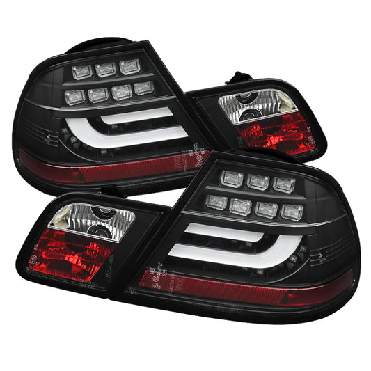 Spyder BMW E46 00-03 2Dr Coupe Light Bar LED Tail Lights Blk ALT-YD-BE4600-LBLED-BK