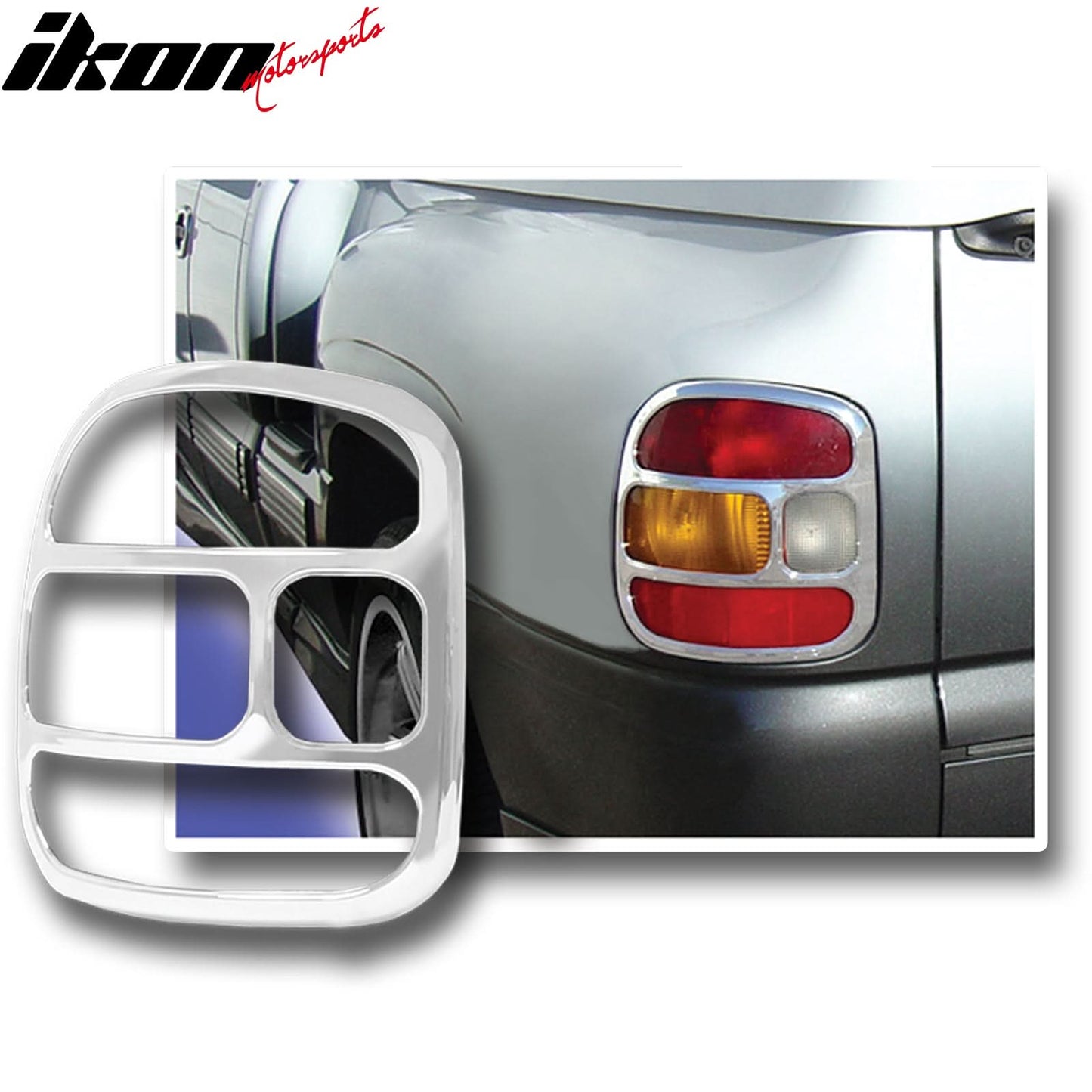 1999-2006 Chevy Silverado Flareside Tail Light Bezels Chrome ABS 2PCS