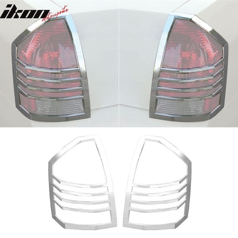 2005-2007 Chrysler 300/300C Chrome 2PCS Tail Lights Bezel Covers ABS
