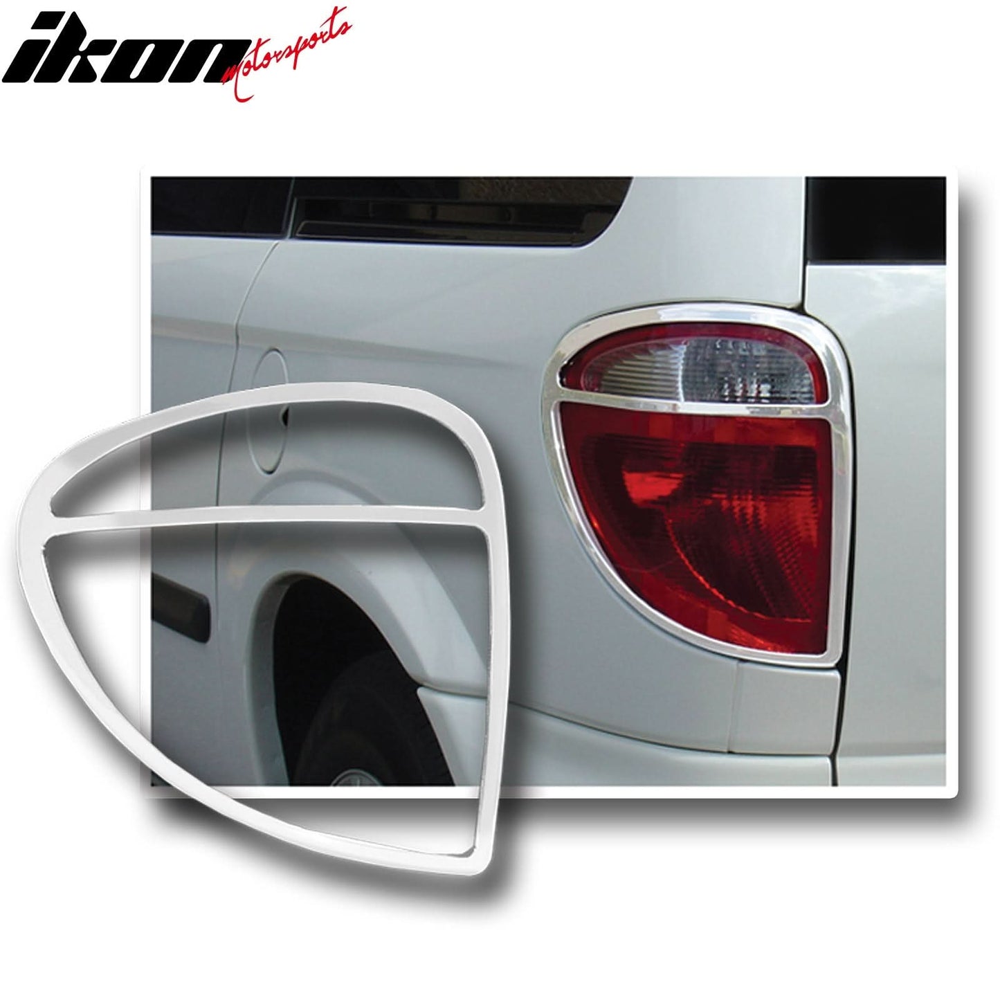 2001-2005 Chrysler Town &Country Tail Light Bezels Trim Chrome ABS 2PC
