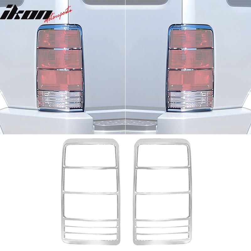 2007-2011 Dodge Nitro Chrome 2PCS Rear Tail Lights Bezel Covers ABS