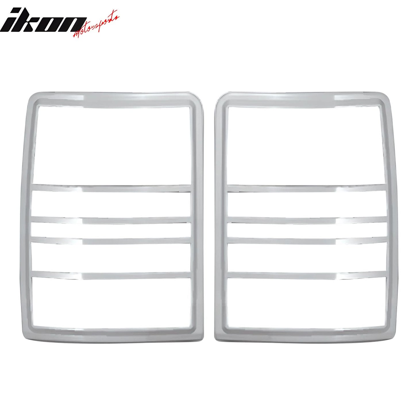 2008-2013 Jeep Liberty Chrome ABS Tail Lights Frame Bezel Trim Pair