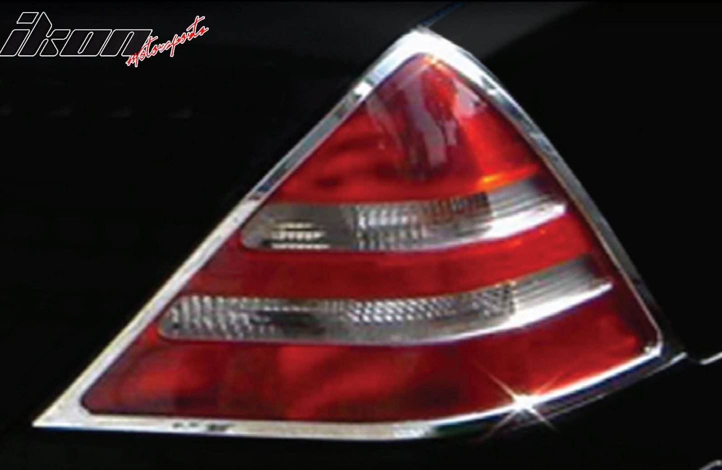 1998-2004 Benz SLK R170 Chrome ABS Tail Lights Frame Bezel Trim Pair