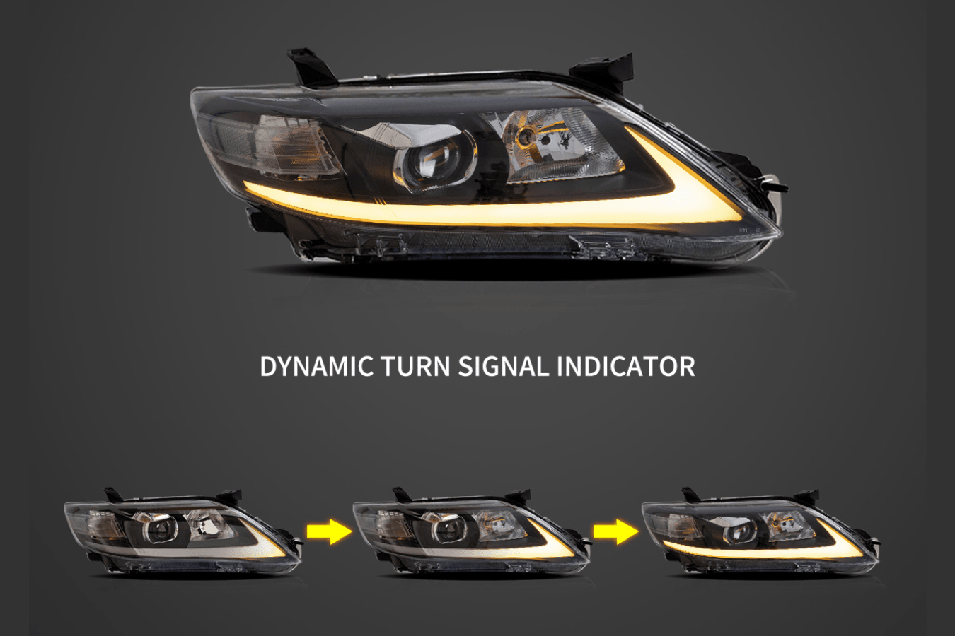 Toyota Camry 6th Gen XV40 Facelift Regular Models Sedan Projector Headlights Upgrade (2009-2011)