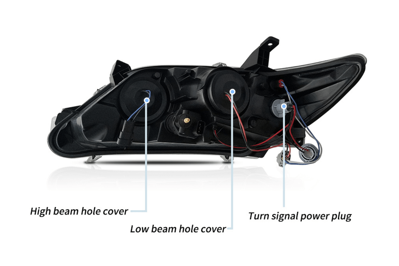 Toyota Camry 6th Gen XV40 Facelift Regular Models Sedan Projector Headlights Upgrade (2009-2011)