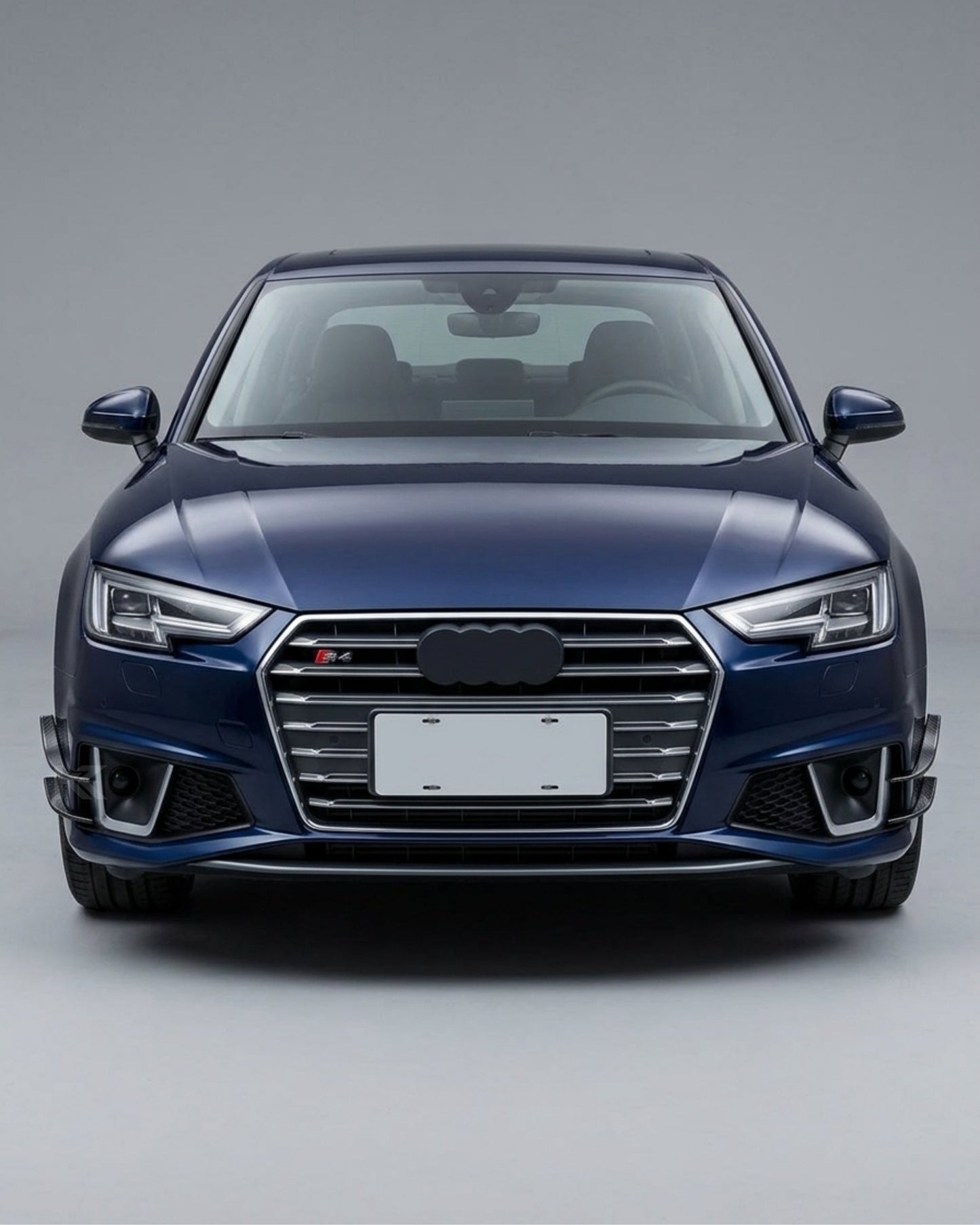 2017–2019 Audi A4 S-Line / S4 B9 Sedan Front Bumper Fins – Carbon Fiber