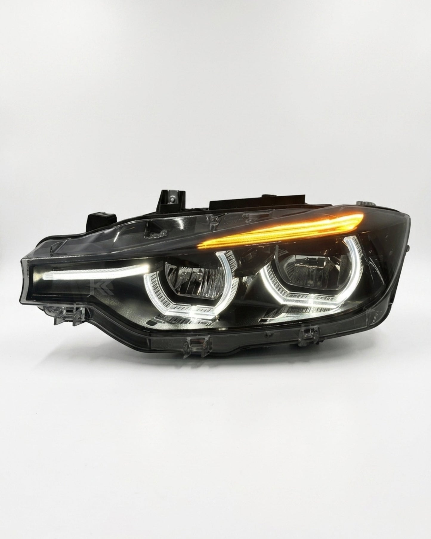 BMW 3 Series F30 / F31 / F35 V3 Smoked Triple-Color LED Headlight Assembly (White / Yellow / Red DRL) 2012 - 2018 (Replaces 63117314531)