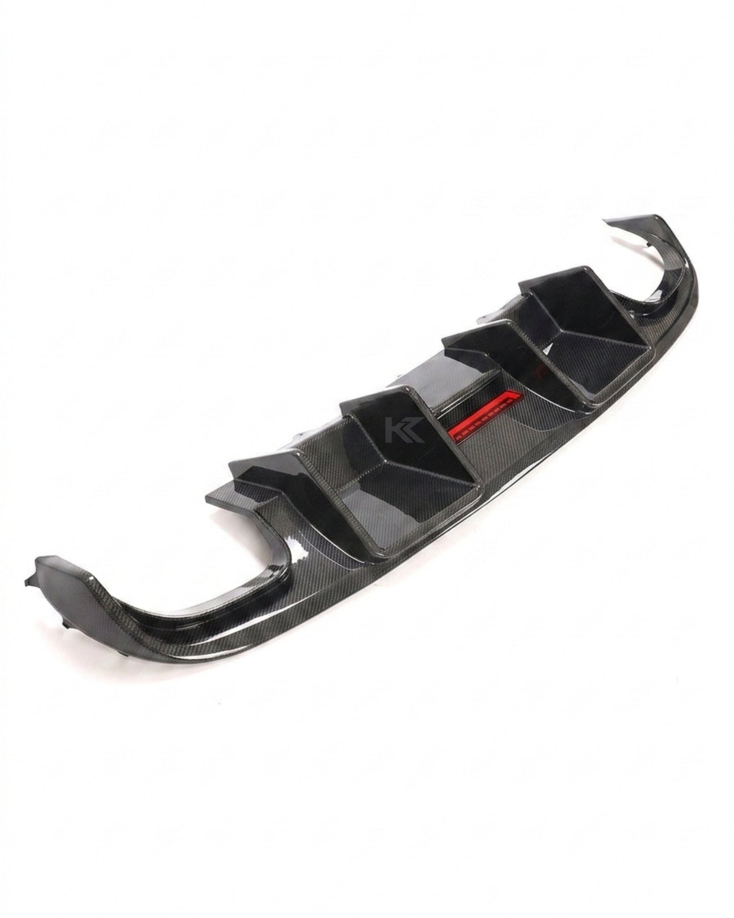2008–2012 Audi A4 S-Line / S4 B8 Sedan Rear Bumper Lip with Integrated Brake Light – Carbon Fiber