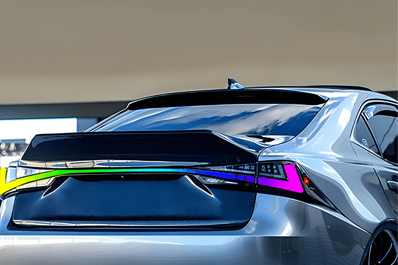 Lexus IS 300h Modern Tail Light Upgrade (RGB Color Changing) LED Tail Lights (2014-2020)