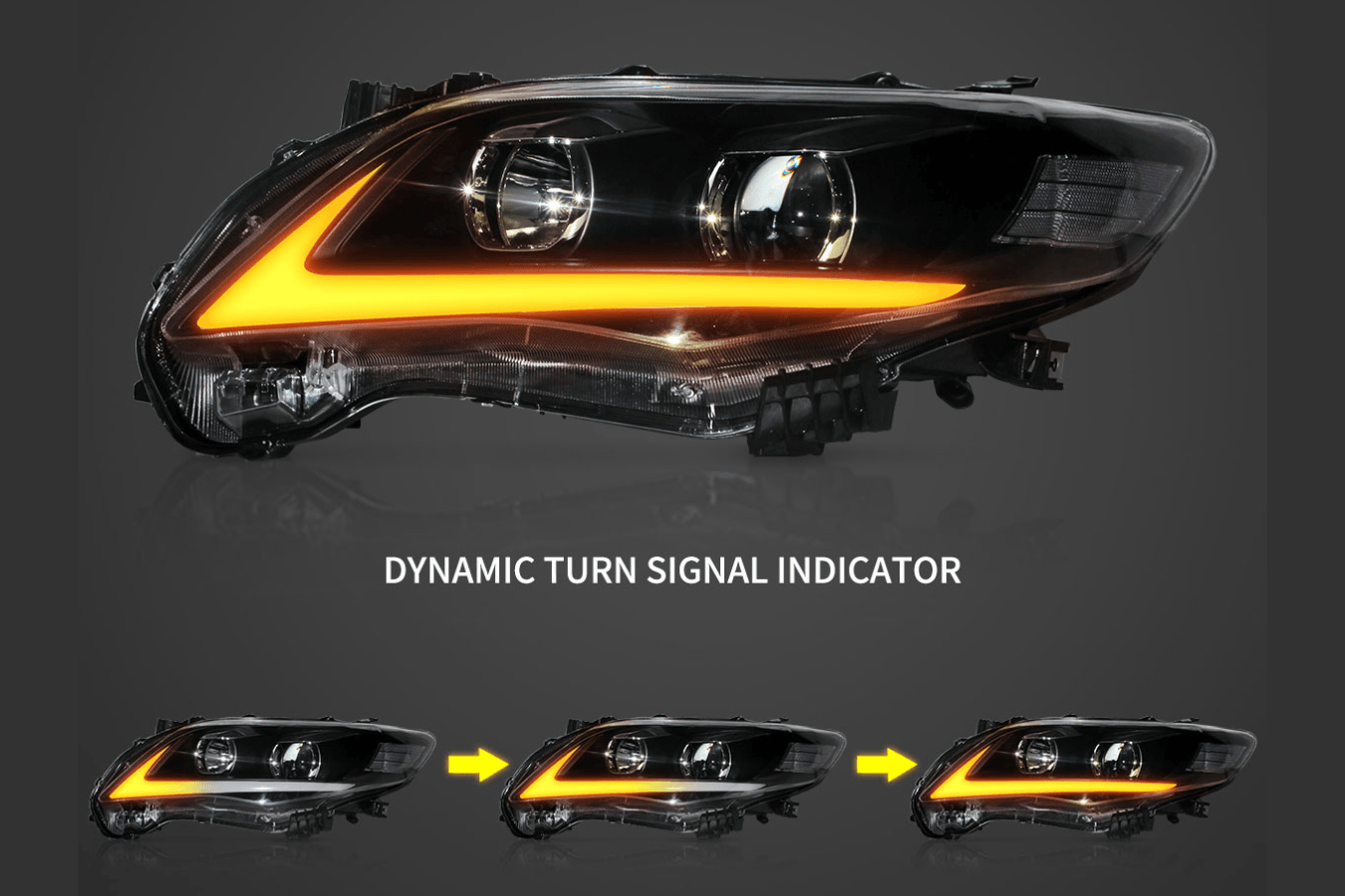 Toyota Corolla 10th Gen (E140 Wide-Body) Facelift Projector Headlights Upgrade (2011-2013)