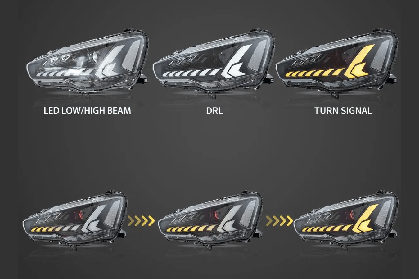 Mitsubishi Lancer Evo X Demon Eyes Dual Beam Projector Headlights (2008-2017)