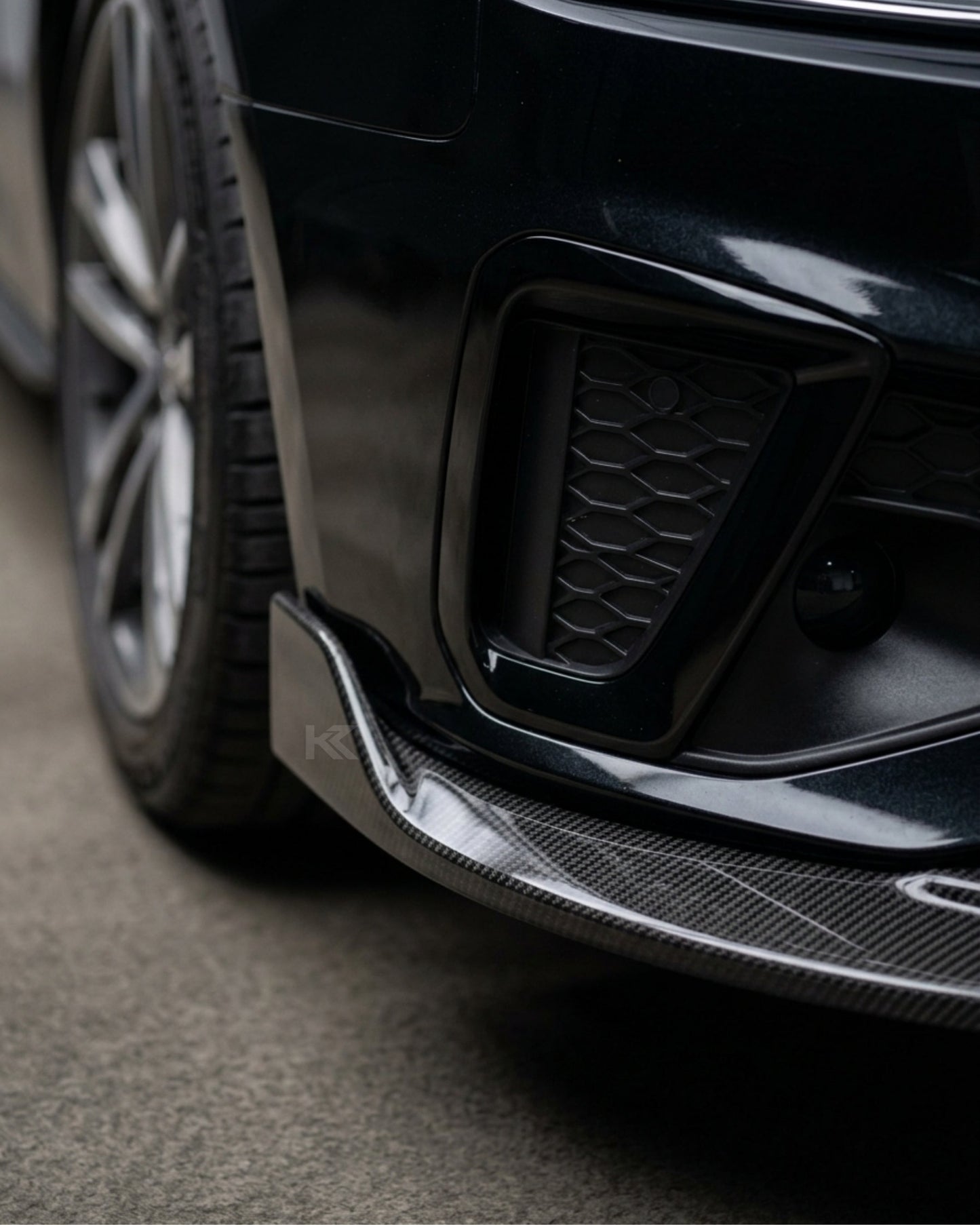 2020–2021 Audi A4 S-Line / S4 B9 Type 8W Sedan Front Bumper Lip Splitter Chin Spoiler – Carbon Fiber