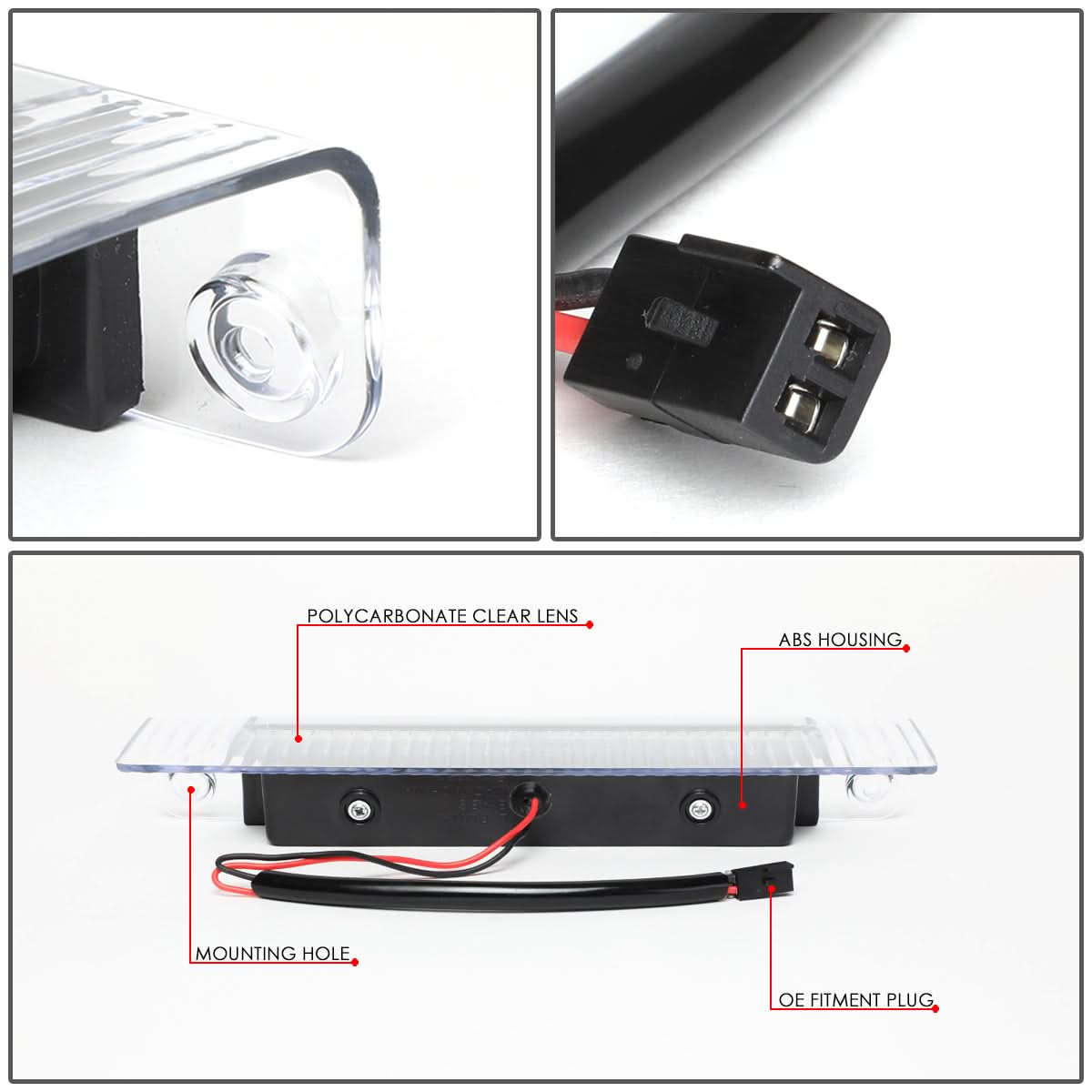 2013-2017 Chevy Express GMC Savana LED 3rd Brake Light - Black