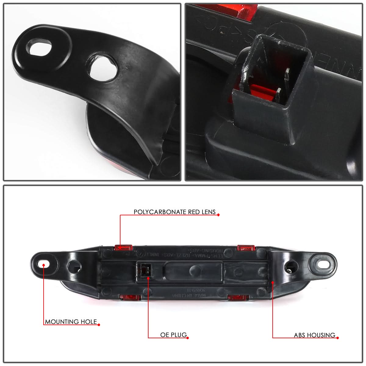 06-10 Dodge Charger 3D Style LED Third Brake Light - Red