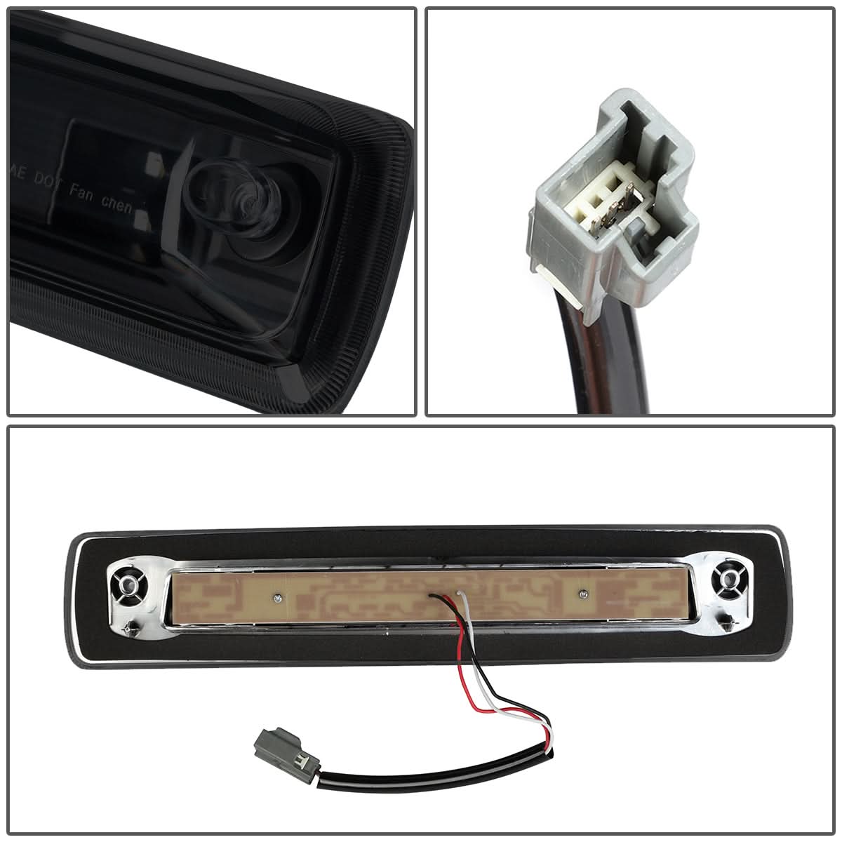 2015-2018 Chevrolet Colorado 3D LED Third Brake Light - Black/Smoke