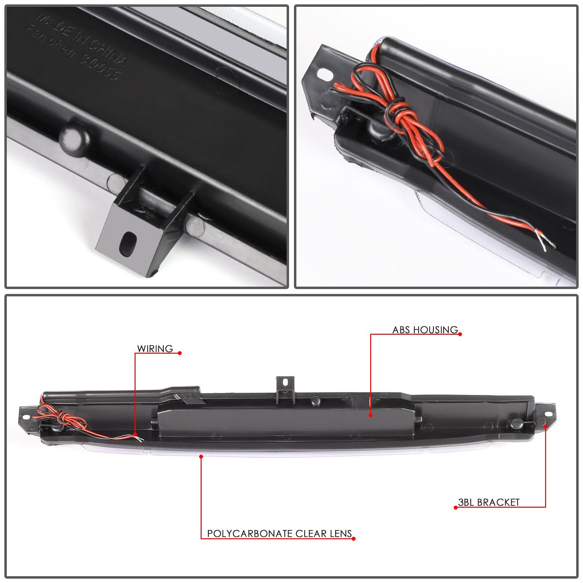 02-09 Chevrolet Trailblazer LED Third Brake Light - Black