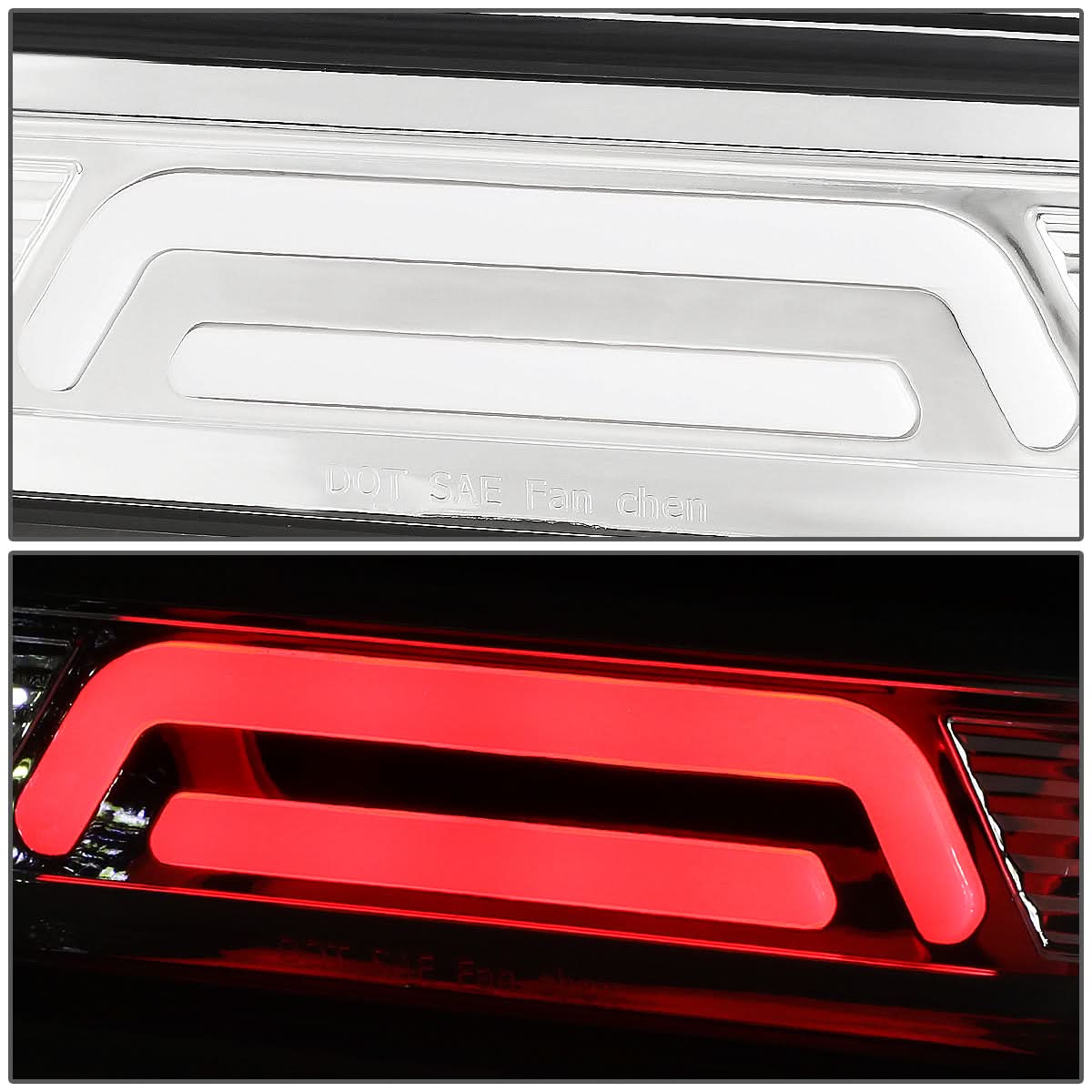 02-09 Dodge Ram 1500/2500/3500 3D Style LED Third Brake Light Chrome