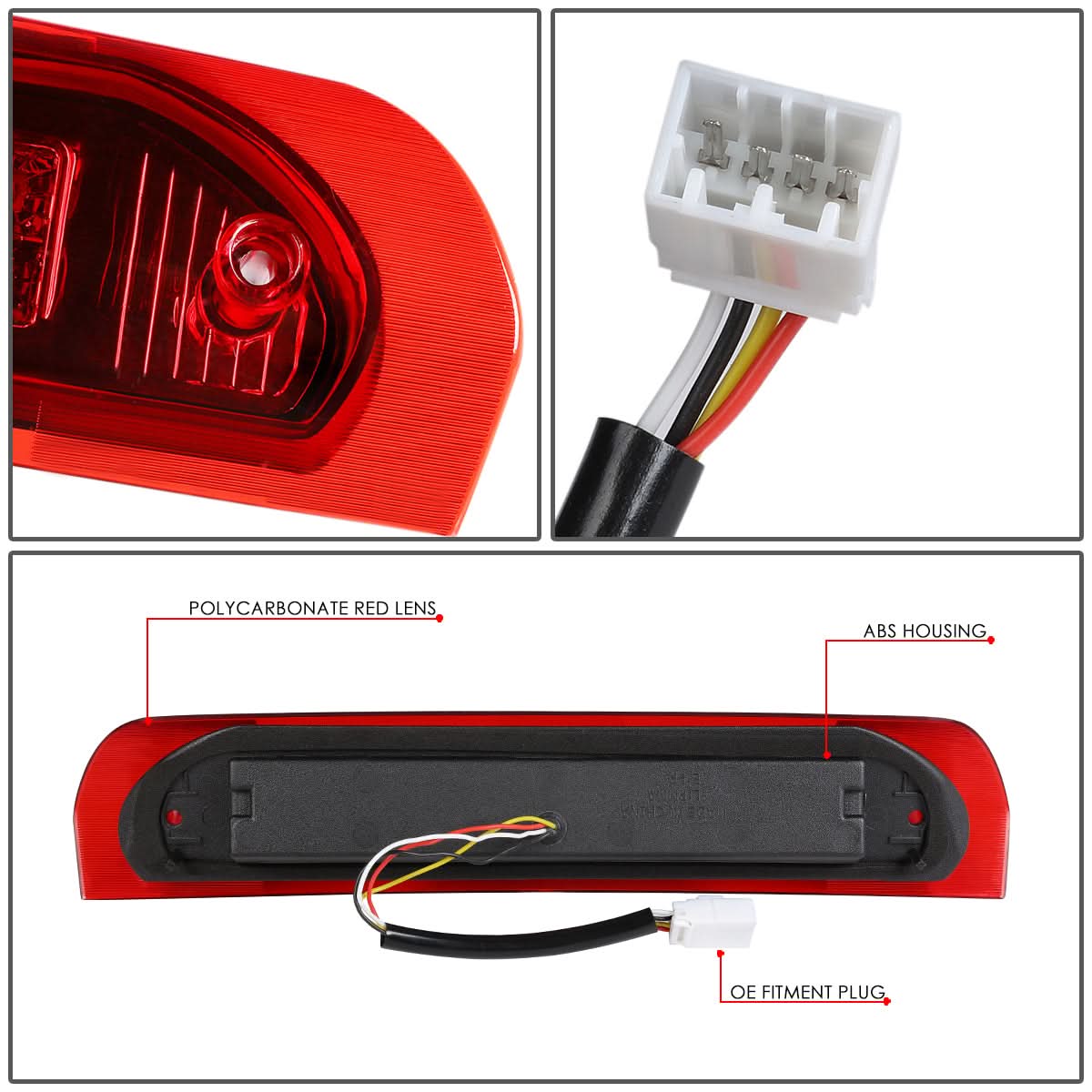 02-09 Dodge Ram 3rd Brake Light - 3D LED Red Cargo Light
