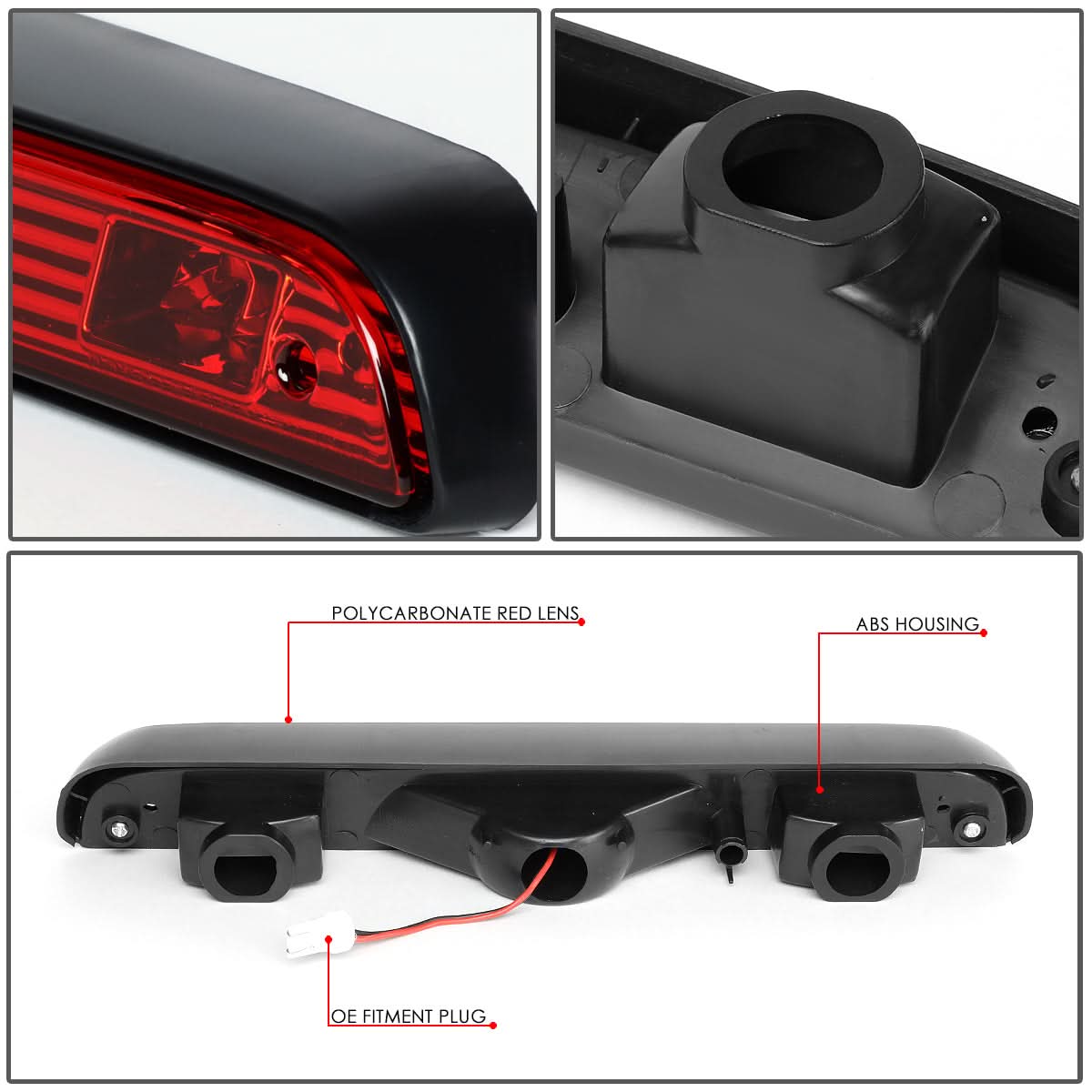 92-97 Ford F-150 F-250 F-350 Bronco 3rd Brake Light LED Red