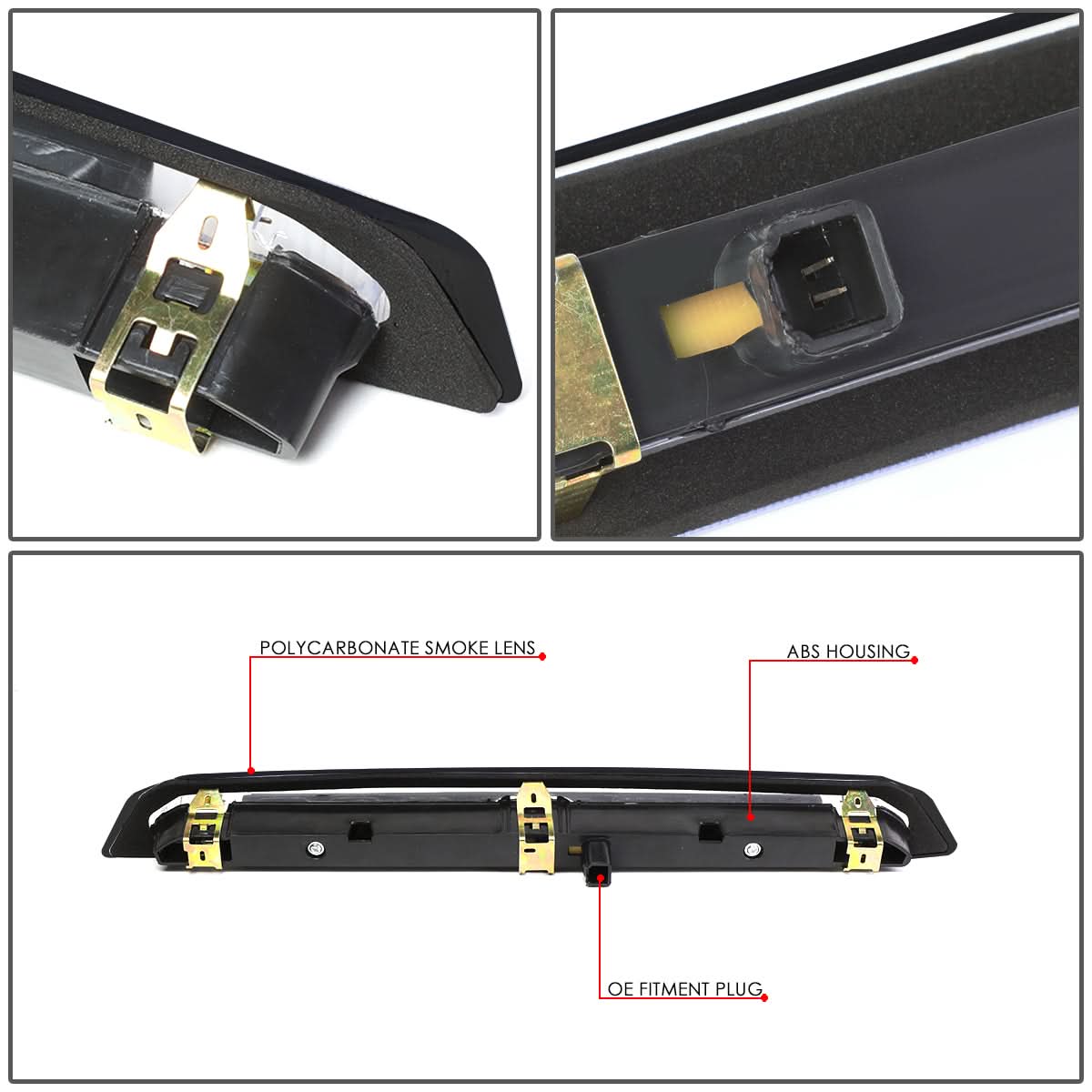 2013-2018 Ford Escape LED Third Brake Light - Black Smoke