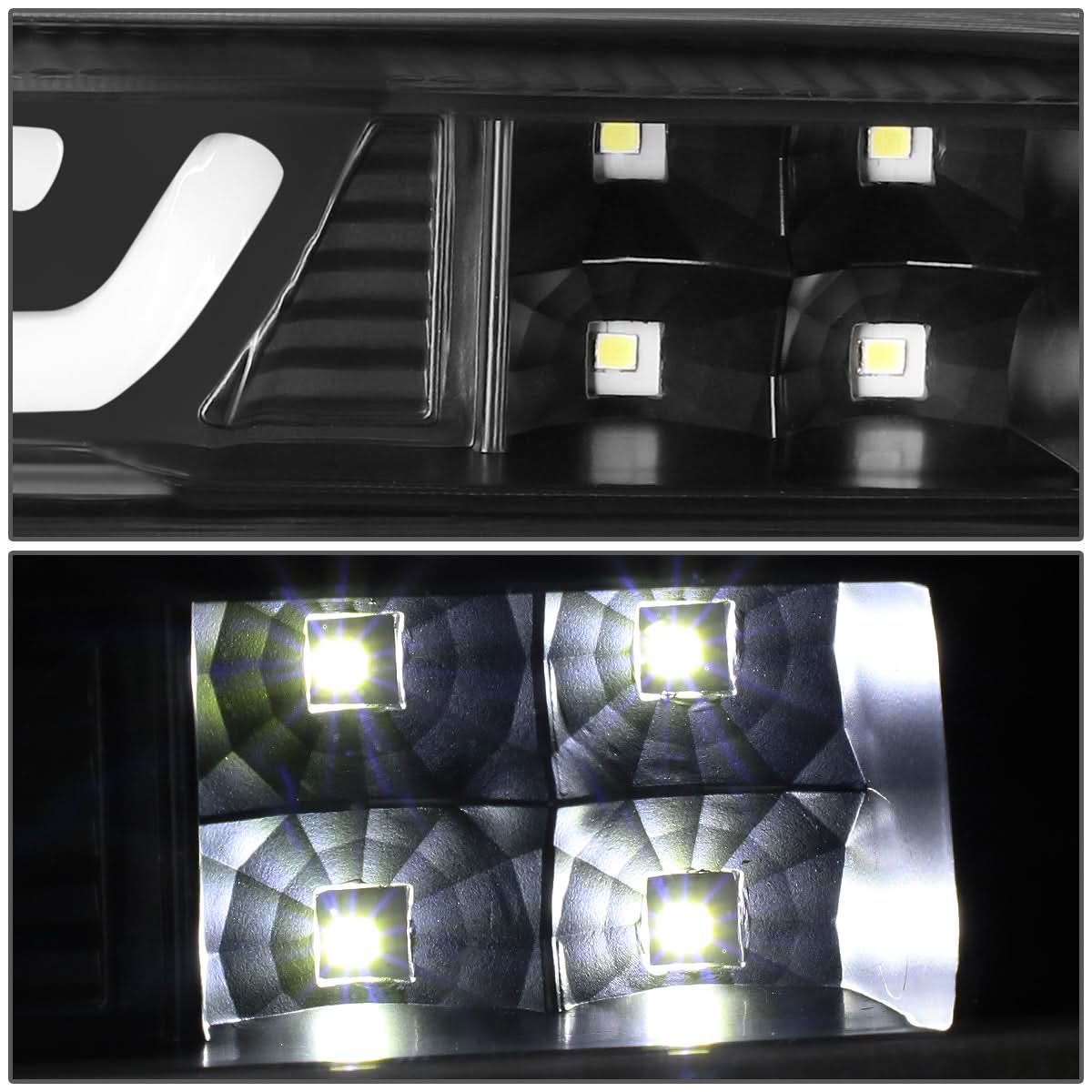 07-14 Chevrolet Silverado GMC Sierra 3D LED Third Brake Light Black