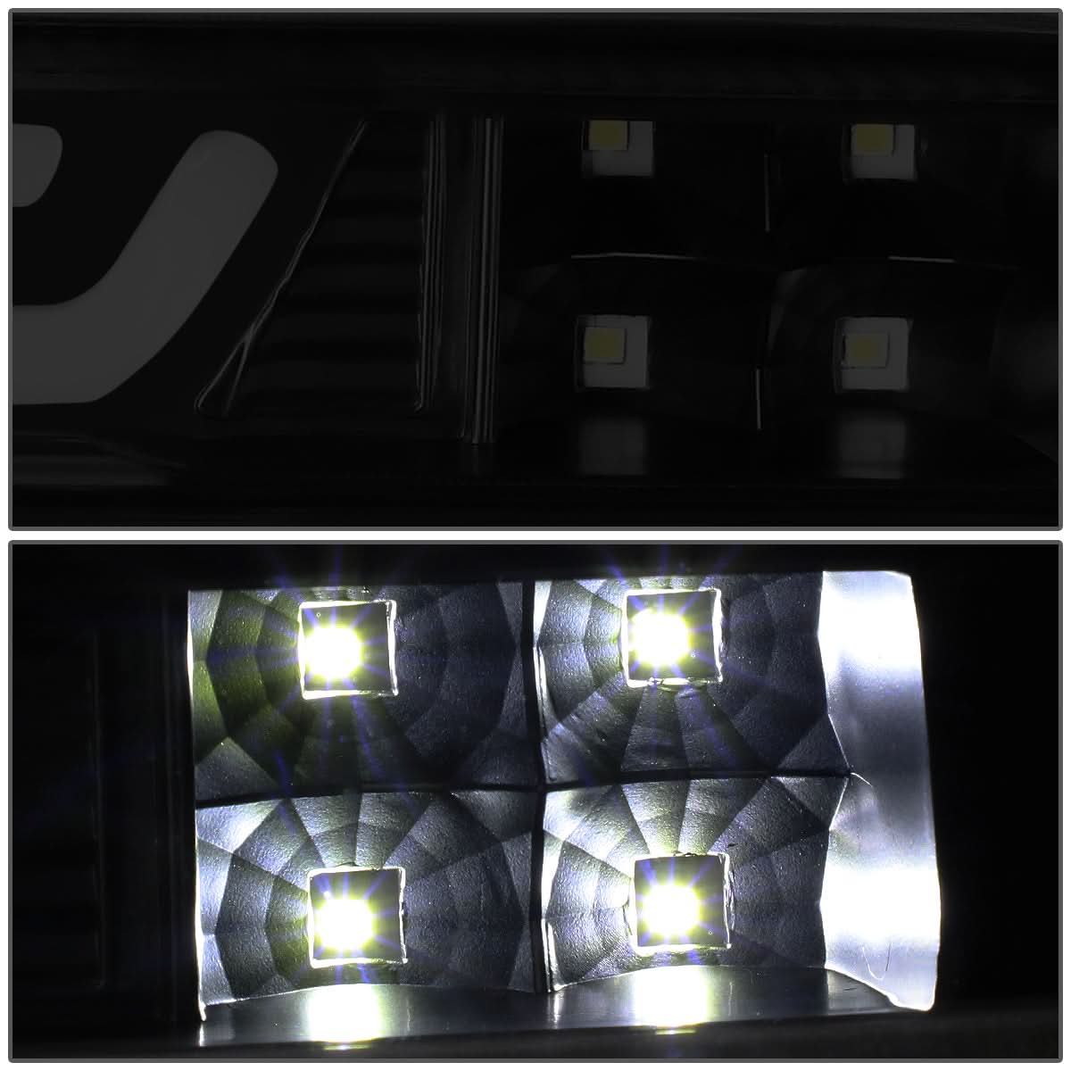 07-14 Chevrolet Silverado GMC Sierra 3D LED Third Brake Light Black