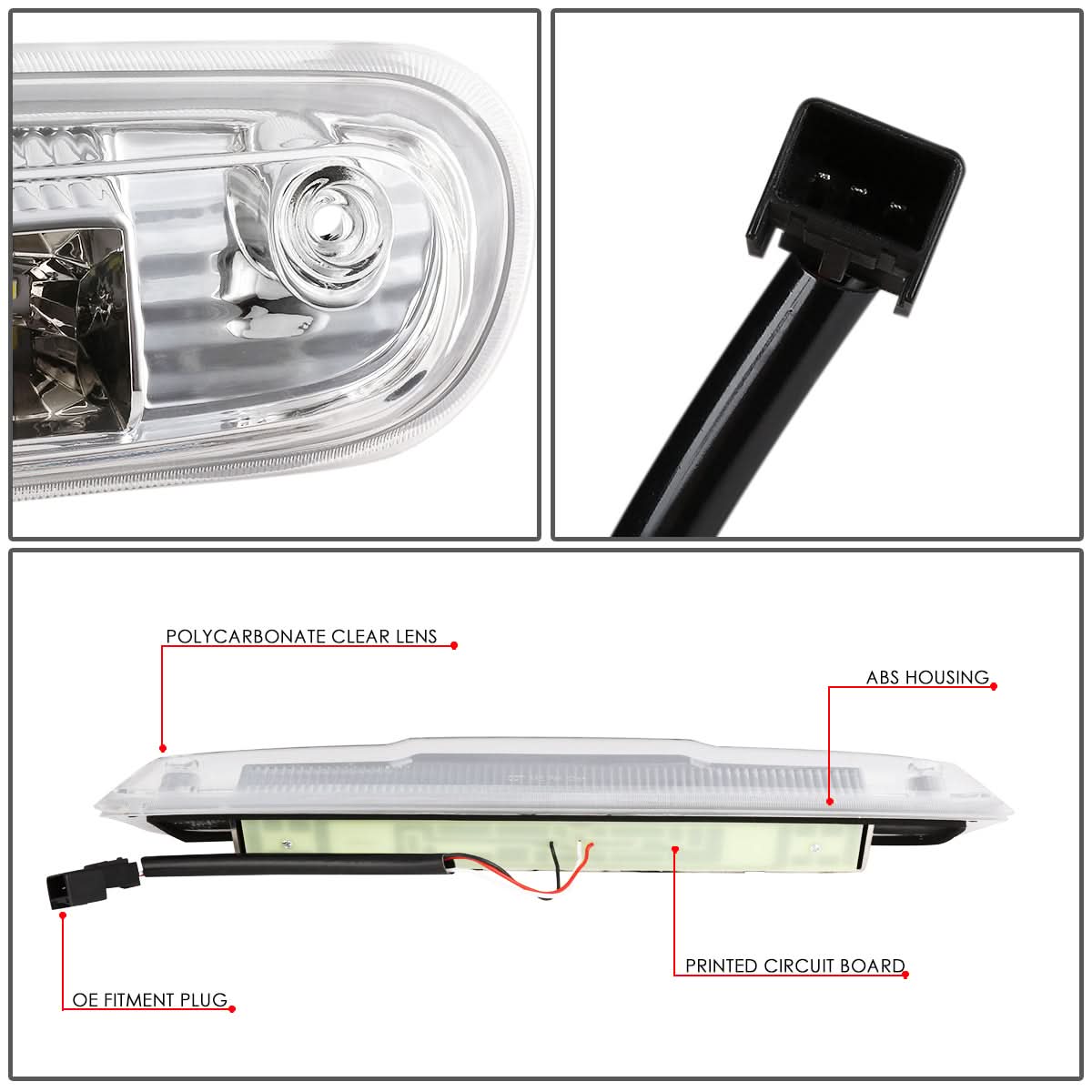 07-14 Chevrolet Silverado GMC Sierra 3D LED Third Brake Light Chrome