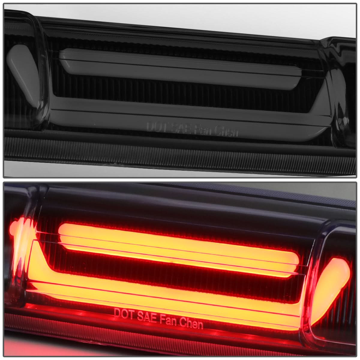 99-07 Chevy Silverado GMC Sierra 3D LED Third Brake Light Black Smoke
