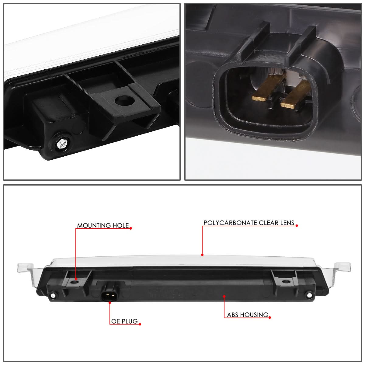 2009-2017 Chevrolet Traverse LED 3rd Brake Light - Black